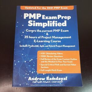 PMP Exam Prep Simplified by Andrew Ramdayal Updated 2021 Paperback Book ONLY